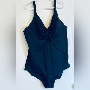 CITY CHIC Black Rhodes One Piece Swimsuit Padded Underwire‎ Plus Size XL 22 NEW